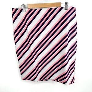 Maree Pour Toi pink purple stripe fitted skirt Size 16
